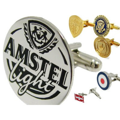 Manchetknapper med logo præg & tryk