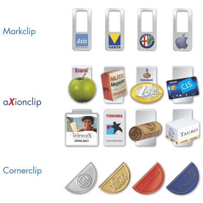 Markclips & papirclips med logo tryk