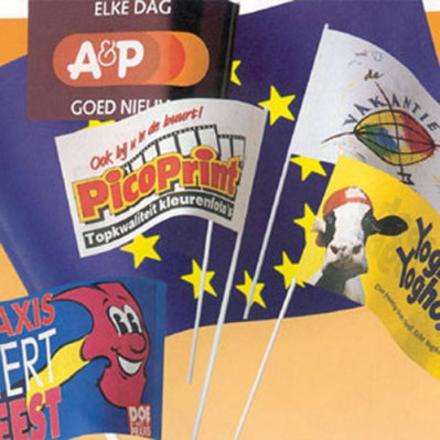 Flag med reklame logo tryk