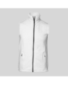 Microfleece vest med tryk og broderi