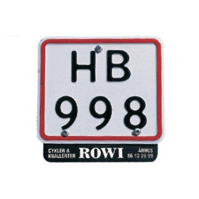 Nummerpladeholder med logo tryk