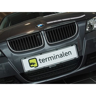 Nummerpladeholder med logo tryk