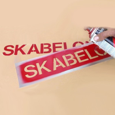 Sprøjteskabelon til logo på dine ting