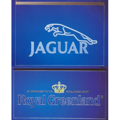 Acrylskilte med logogravering & lys