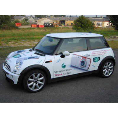 Bildekorationer med logo tryk