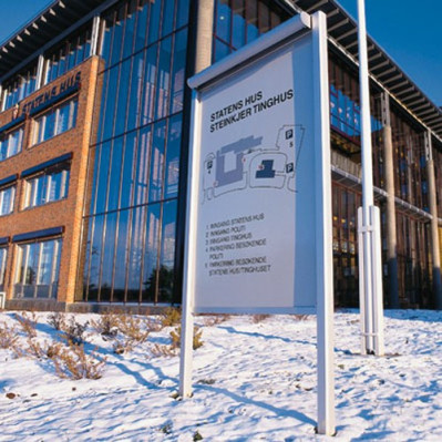 Skilte til nedgravning & nedstøbning
