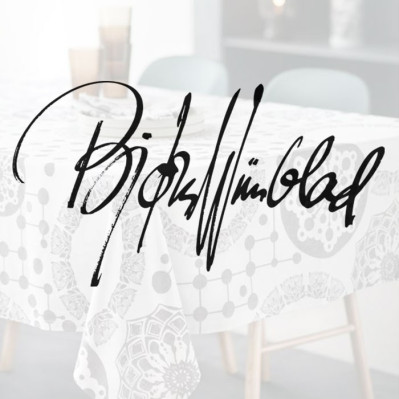 Bjørn Wiinblad med reklame logo