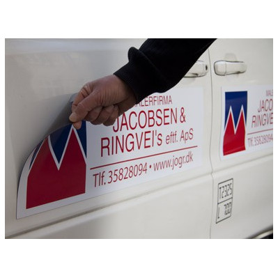 Magnetskilte til biler med logo tryk