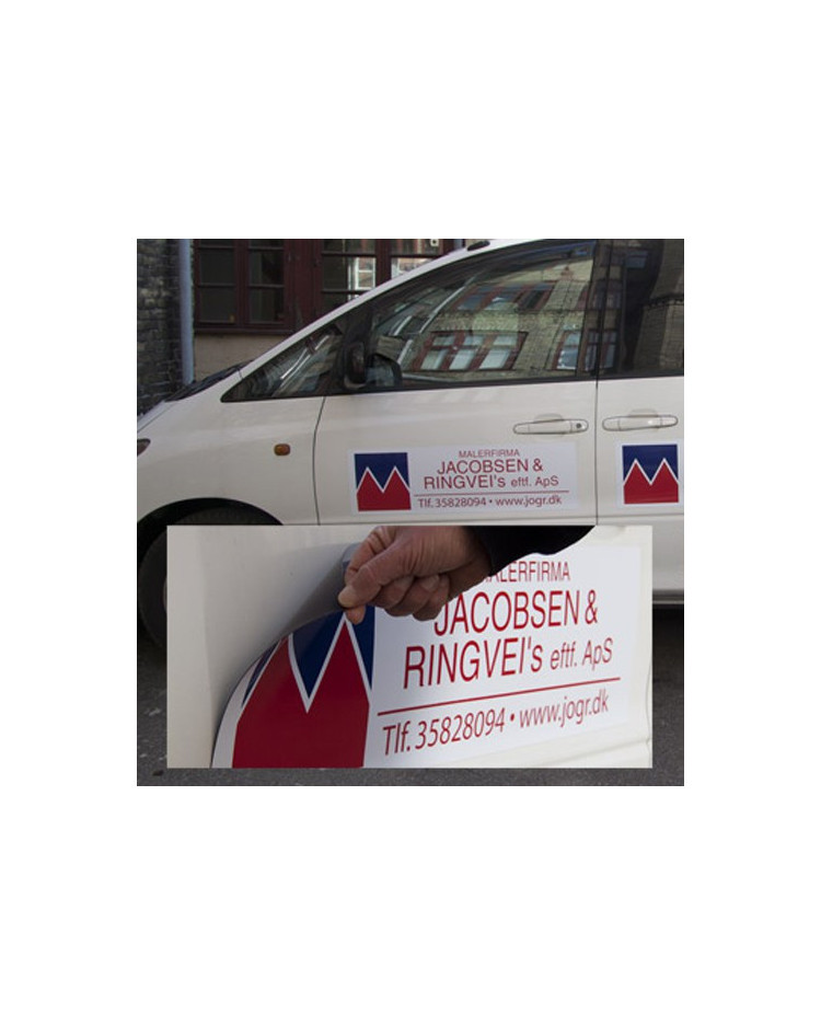 Magnetskilte til biler med logo tryk
