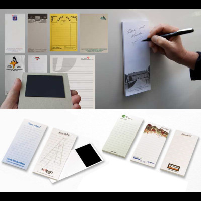 Magnet memoblokke med logo tryk