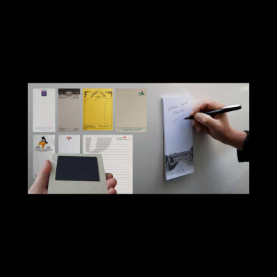 Magnet memoblokke med logo tryk