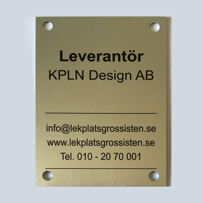 Metalskilte med logo tryk