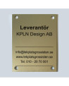 Metalskilte med logo tryk
