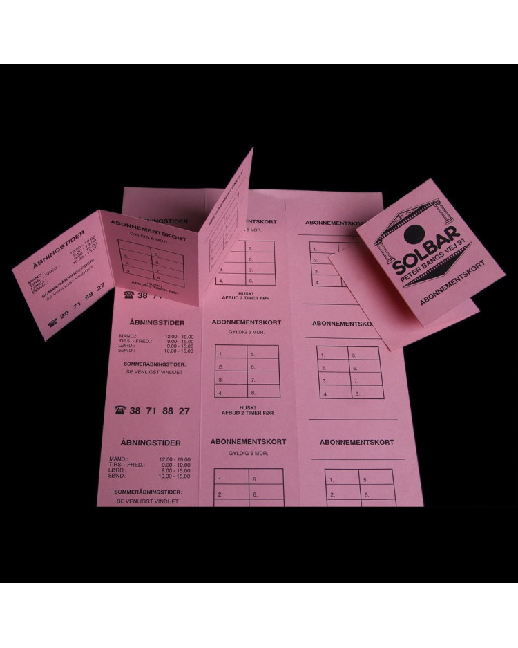 Tidsbestillingskort med logo tryk