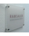 Glasskilte og plexiglas skilte med tryk