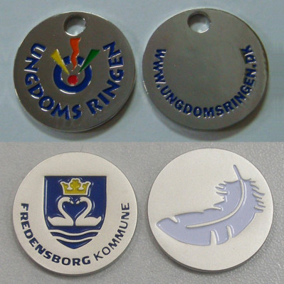 Metal nøgleringe med reklame logo tryk