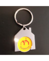 Metal nøgleringe med reklame logo tryk