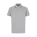 Polo t-shirts med kontrast med tryk, tofarvet, kontraststriber