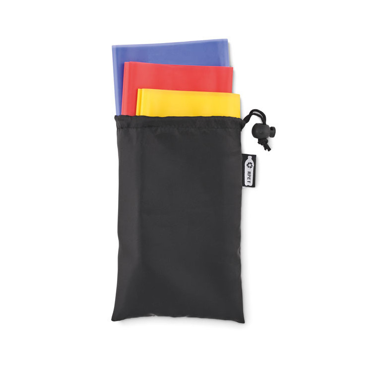 Fitnesselastikker i TPE – sæt med 3 – med logo og tryk