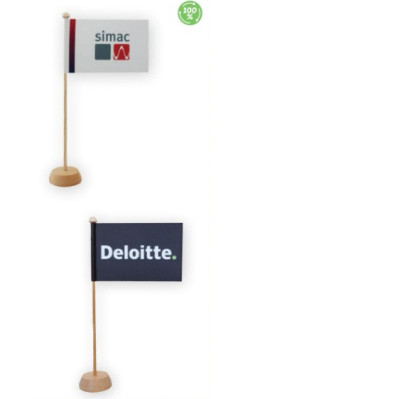 Bordflag med reklame logo og tryk