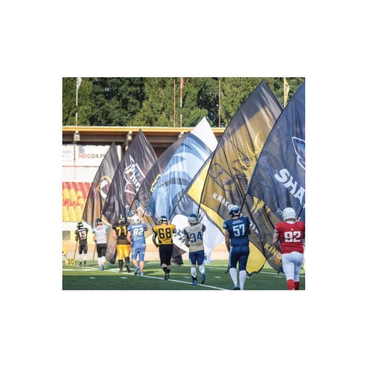 Sports flag med logo og tryk