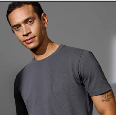 Økologisk t-shirts med logo tryk og broderi