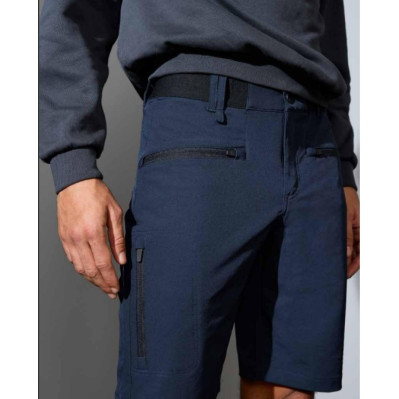 Sporty stretch shorts med logo og tryk