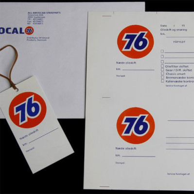 Olieservice kort med logo tryk