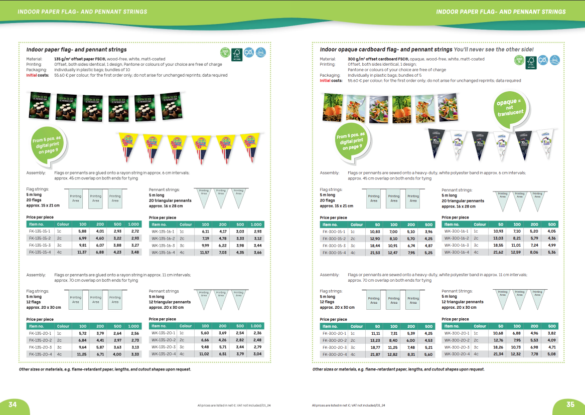 flag med tryk katalog