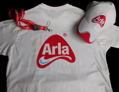 Arla reklametøj med logo tryk