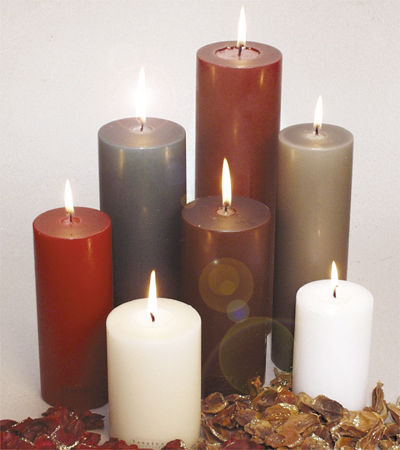 stearinlys med reklametryk