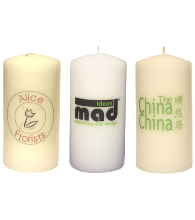 Stearinlys med logo tryk