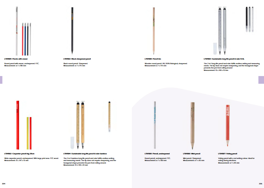 Reklame blyant katalog