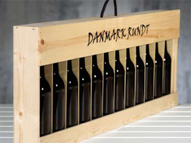 Lang ølkasse til 12 flasker, med logo tryk