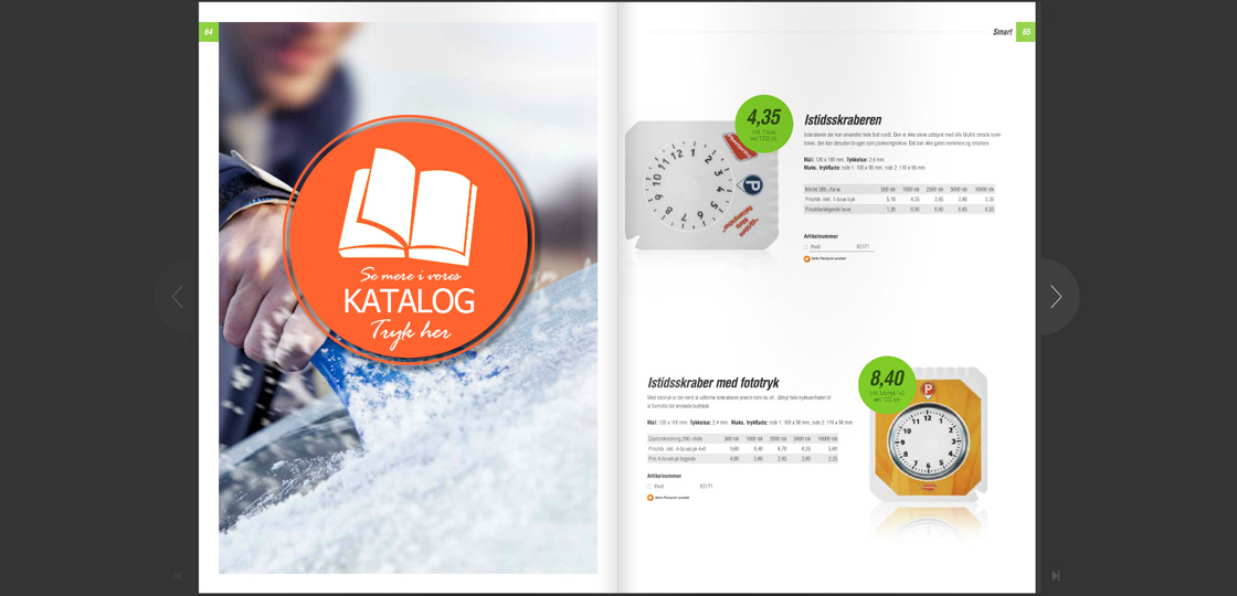 P-skive med reklame katalog