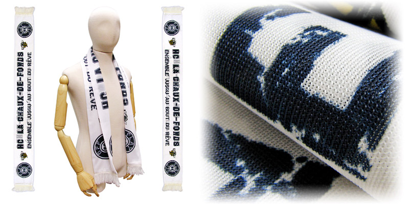 Strikket polyester halstørklæder med logo tryk