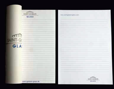 A4 blokke med omslag og logo tryk