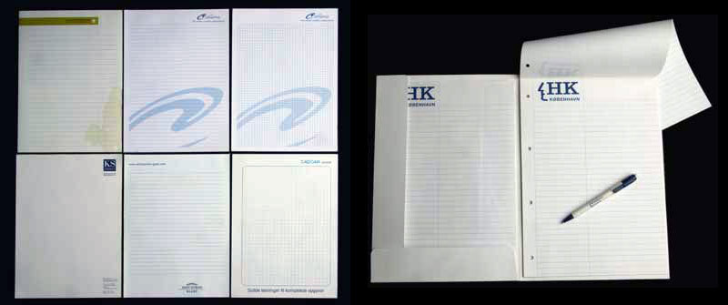 A4 blok med logo tryk