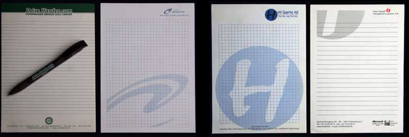 A5 blokke med linjer eller tern, med tryk