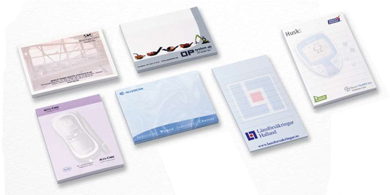 Memoblok med logo tryk