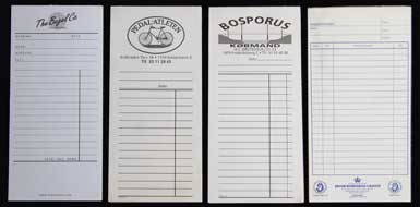 Regningsblok med logo tryk