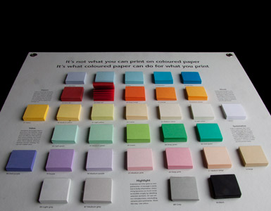 Colorit papir & karton i 37 forskellige farver